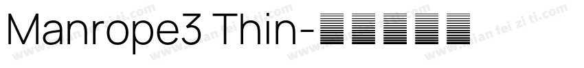Manrope3 Thin字体转换